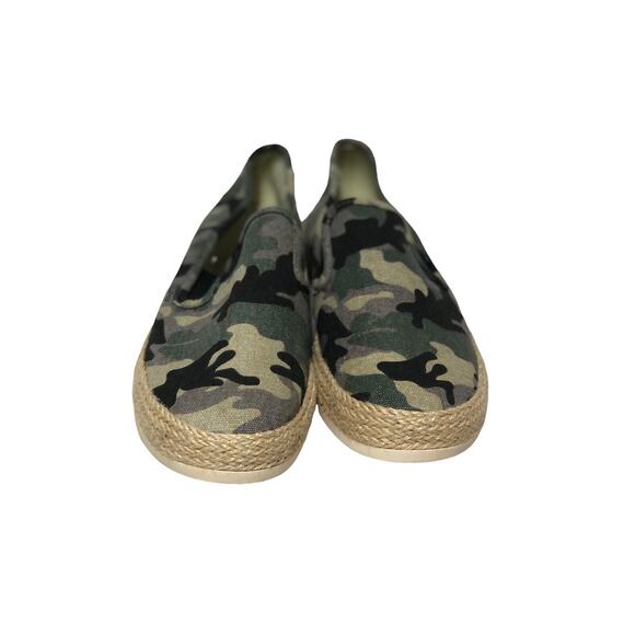 ESprit Green Camo Rattan Accent Slip On Shoes 8.5 Casual - Picture 6 of 12
